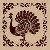 Decorative Farm Animal Design A detailed illustration of a turkey in a decorative style suitable for various uses.