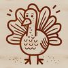 A detailed illustration of a farm-raised turkey in profile, suitable for various design projects.