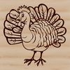 Cute Turkey Clip Art Vector Image A stylized illustration of a turkey, suitable for graphic design and cutting projects.