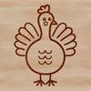 Thanksgiving Turkey SVG Clip Art A simple line drawing illustration of a domesticated bird commonly raised on farms.