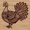 Agricultural Animal SVG A detailed illustration of a farm animal, specifically a turkey, suitable for use in vector design.