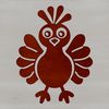 Farm Friends Cartoon Turkey Illustration A cartoon-style illustration of a turkey standing in a farm yard setting.
