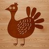 A detailed illustration of a domesticated turkey bird, suitable for various design projects.