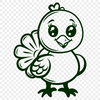 Free Artistic Turkey Clipart