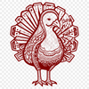 Ornate Turkey Vector Drawing