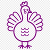 Unique Turkey Simple Line Drawing