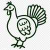 Free Stunning Turkey Simple Line Drawing