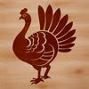 Beautiful Turkey Graphic Design A colorful illustration of a domesticated turkey against a plain background.