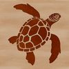 An isolated vector graphic representation of a sea turtle, suitable for various design applications.