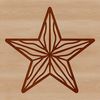 Elegant Vector Art Star A geometric star design suitable for vector art projects and cutting machine stencils.