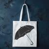 Compact Umbrella Illustration - Sturdy and Waterproof Design A colorful illustration of a compact umbrella with a sturdy handle and fabric canopy.