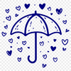 Creative Rain Digital Artwork - Free DXF Download