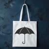 Compact Umbrella Design in Vector Format A vector graphic design of a single umbrella with a compact shape.