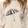 Rainy Day Companion: Colorful Umbrella Illustration A compact graphic illustration of a colorful umbrella.