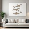 Oceanic Icon Illustration Large svg illustration of a whale in silhouette form, suitable for commercial and personal use.