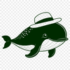 Whale Illustration for Vector Graphics A detailed illustration of a whale in various formats including SVG for seamless integration into web designs.