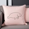 A digital illustration of a manatee in a simplified silhouette style.