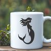 Beautiful Mythical Mermaid Illustration An SVG illustration of a mermaid, a legendary sea creature from folklore and mythology.