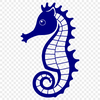 Seahorse Silhouette Vector Art A sea creature with a horse-like head, tail, and dorsal fin, commonly found in shallow waters.