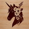 Magical Mythical Creature Illustration A mythical creature with a floral crown on its head, inspired by traditional fairy tales.