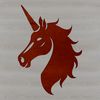 Mythical Head Illustration A detailed illustration of a unicorn's head with flowing mane.