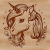 A mythical creature from fairy tales with a floral head, depicted in a vector format.
