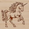 Enchanted Unicorn Design Illustrative design of a mythical creature from fairy tale folklore.