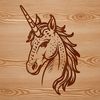 Fantasy Unicorn Vector Graphic An SVG vector design featuring a fantastical unicorn in fairy tale style.