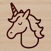 Simple Unicorn Clipart Illustration A simple line drawing of a mythical unicorn with a single head, suitable for vector design.