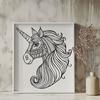 Artistic Unicorn In SVG & DXF