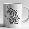 Beautiful Unicorn In SVG & PNG