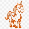 Unicorn Drawing In SVG, PNG, PDF And DXF File Formats