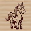 A detailed illustration of a mythical unicorn with a magical aura.