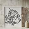 Beautiful Vector Unicorn Head Design Mythical creature illustration with a unicorn's head in vector format.