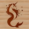 An illustration of a hybrid creature featuring a human torso, fish tail, and equine legs.