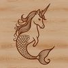 Mermaid Horse Hybrid Vector Design A mythical creature with the upper body of a mermaid and lower body of a horse, in vector format.