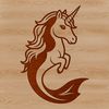 Enchanting Sea Horse Creature Vector Art A mythical sea creature with horse-like features and fish-like tail, suitable for vector art projects.