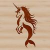A mythical creature with the body of a mermaid and the head of a unicorn in vector format.
