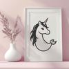 A mythical creature with the upper body of a mermaid and the lower body of a unicorn, designed as a vector art image.