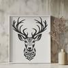 Artistic Deer Vector Drawing