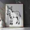 Creative Donkey Vector Image - Free PDF