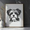 Beautiful Morkie In DXF - For Free Download, Commercial Use