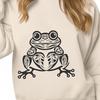 Whimsical Toad Illustration - Downloadable Vector Art A detailed illustration of a toad in full body view with ornate details.