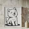 Artistic Shiba Inu - For Laser Engraver Project