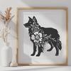 Stunning Standing Australian Shepherd - DXF