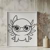 Artistic Axolotl Vector Drawing - Free SVG