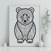 Creative Sitting Bear - PNG