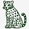 Free Sitting Big Cat Vector Craft File