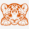 Peeking Big Cat Vector Craft File