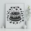 Birthday Cake Artwork In SVG, PNG, PDF And DXF File Formats